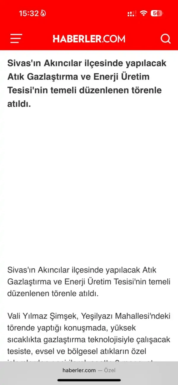 Gaz Arıtma Tesisi — Akıncılar Belediyesi