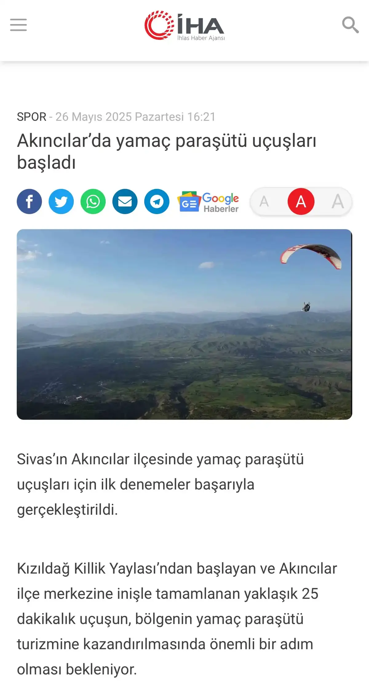 Yamaç Paraşütü