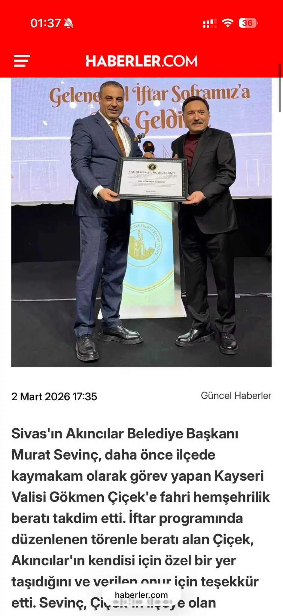 Gökmen Çiçek Ziyareti