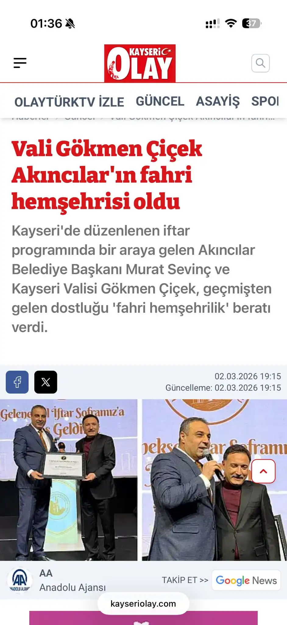 Gökmen Çiçek Ziyareti